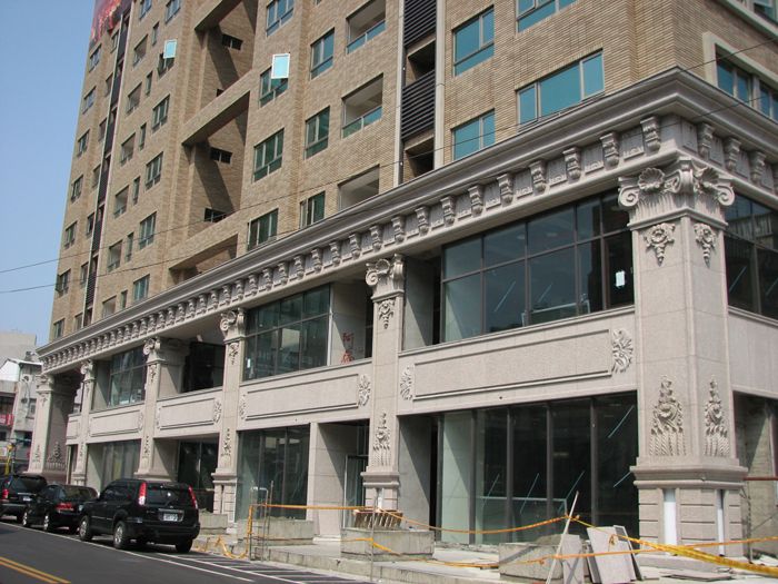 工程案例-11-新北市板橋中山首府- 新建案大樓外觀工程/凰鼎工程-專業仿石多彩塗料/原料供應
