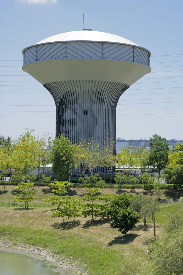 工程案例-26-台南科學園區水塔仿石塗料工程案例-建物景觀美化/凰鼎工程-專業仿石多彩塗料/原料供應